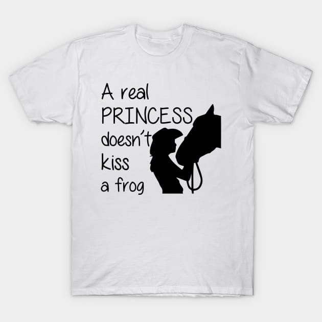 Princess Doesnt Kiss Frog T-Shirt by Mariteas